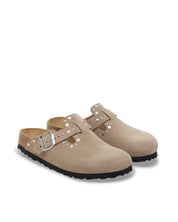 Taupe Boston Rivets Mules