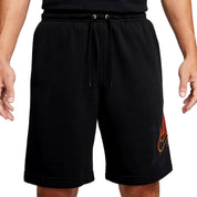 Men's Nike French Terry Shorts Black/Orange FV5136-010
