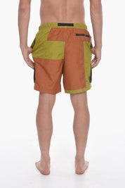 SWIM Cargo Boxer Swim Shorts Color Block
