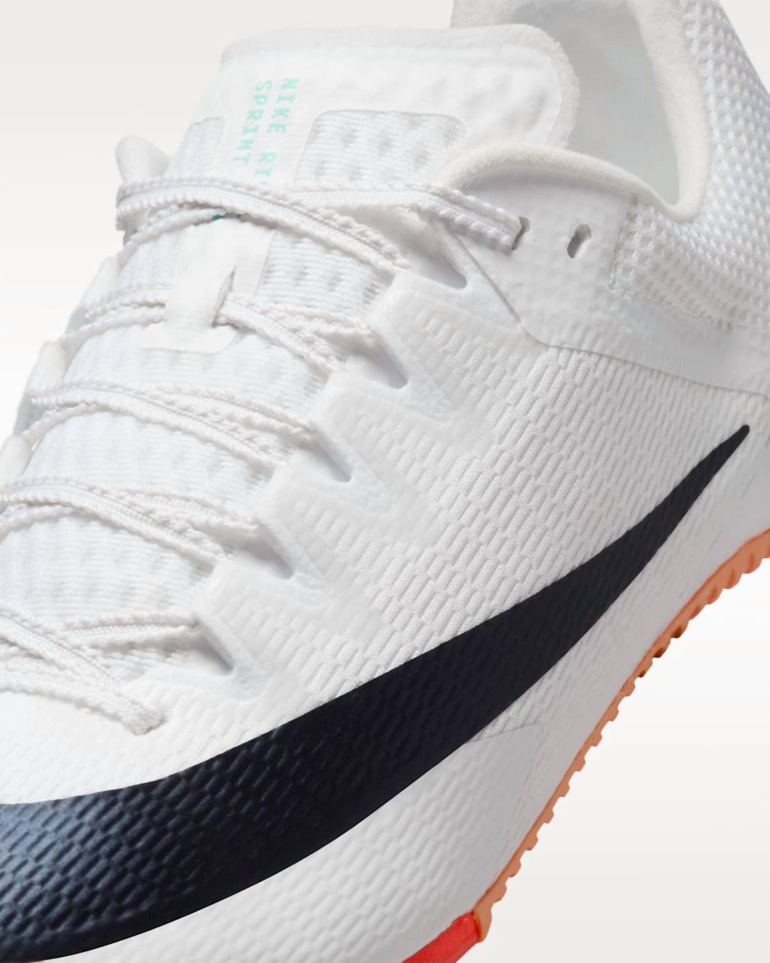Unisex Zoom Rival Sprint Track Shoes In White/obsidian-Bright Crimson