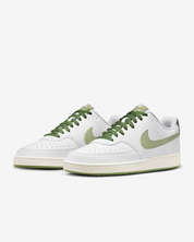 Men's Nike Court Vision Low FJ5480-100 Sneakers White Oil Green Leather Shoes
