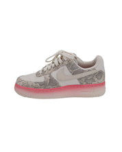 Nike Air Force 1 Low Snakeskin Sneakers in White Leather