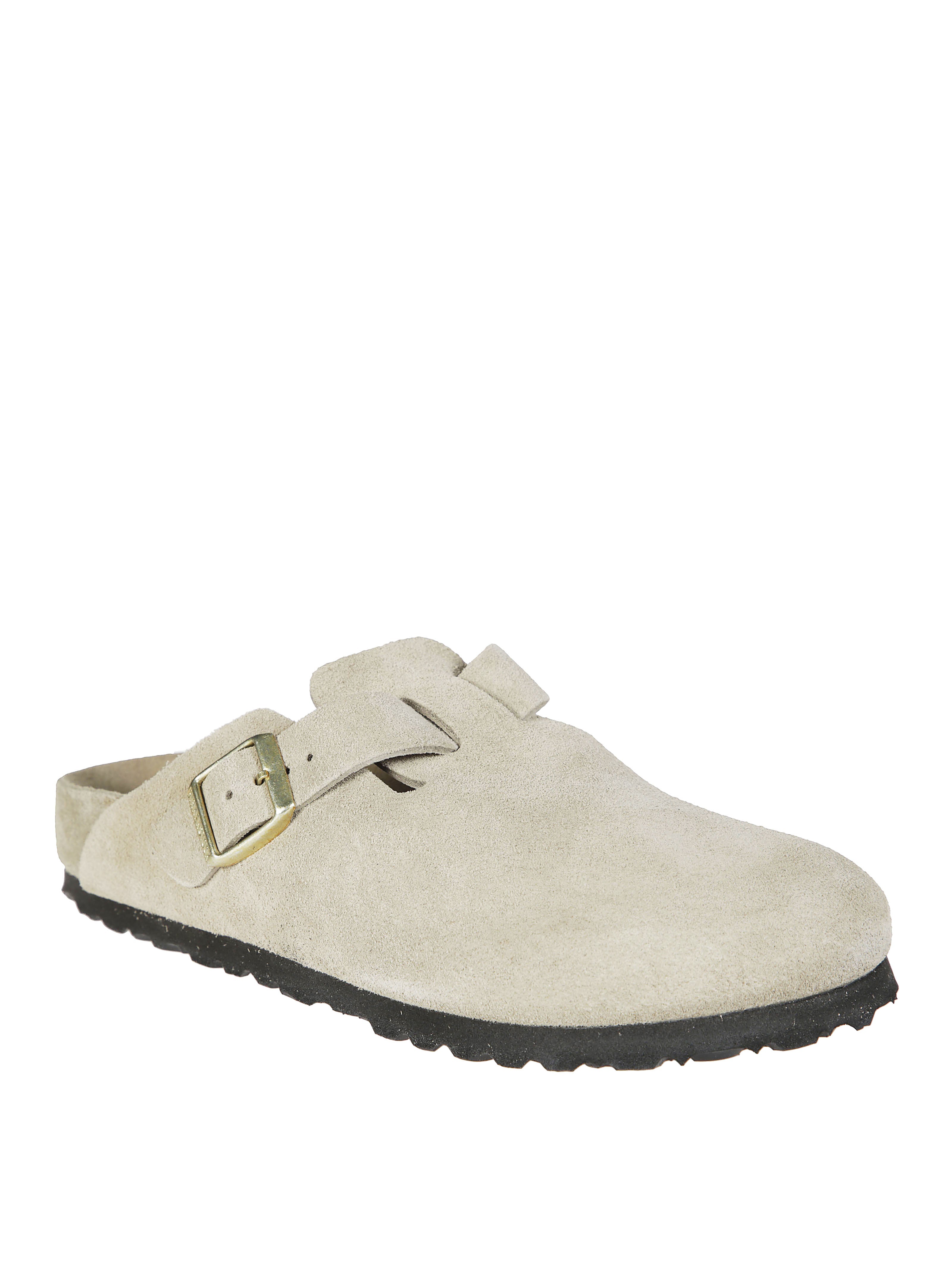 Suede Boston Metallic Buckle Loafers