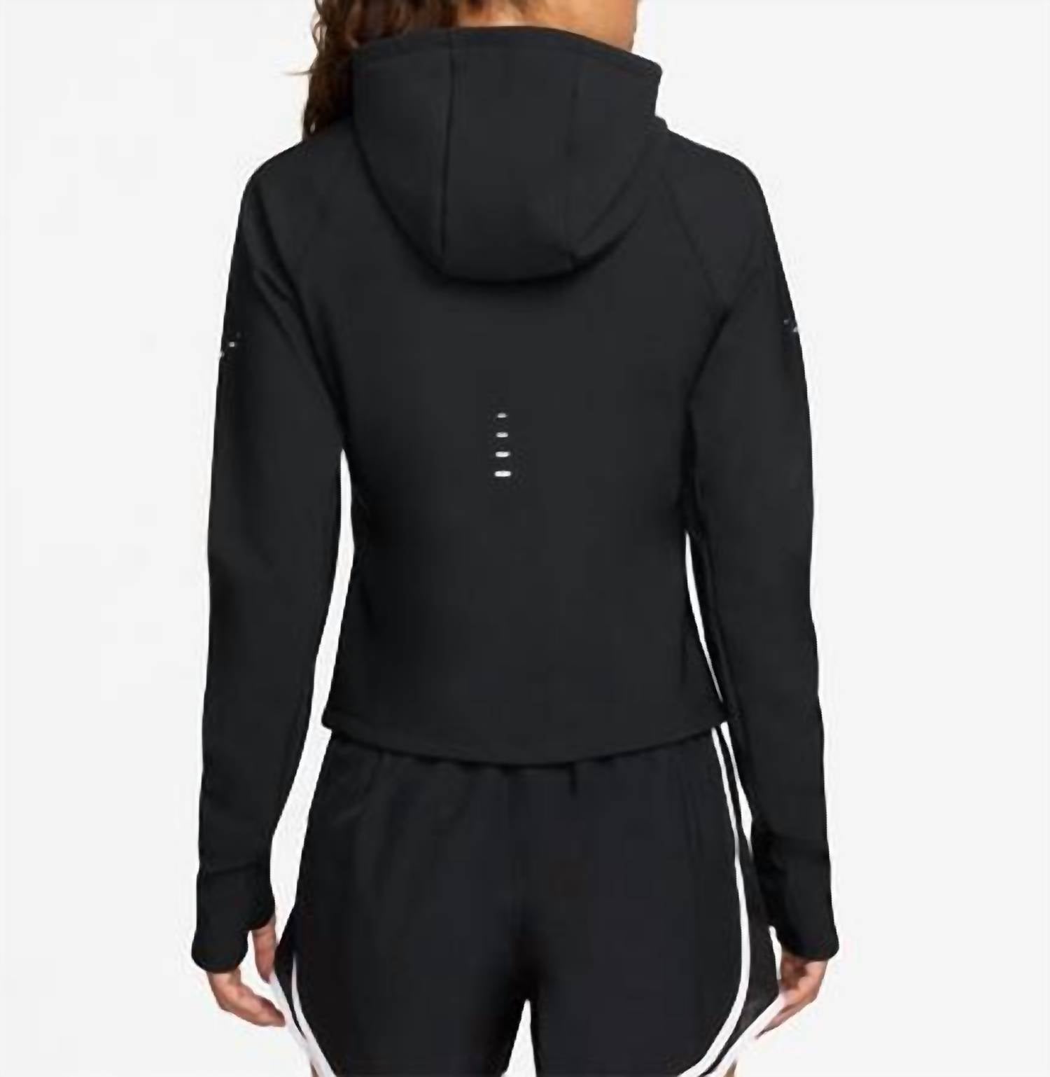 Swift Therma-Fit Running Jacket In Black/reflective Silver