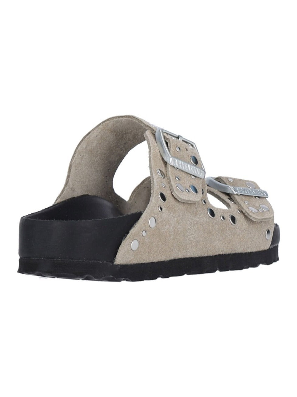 "Arizona Rivet" Studded Sandals – Taupe