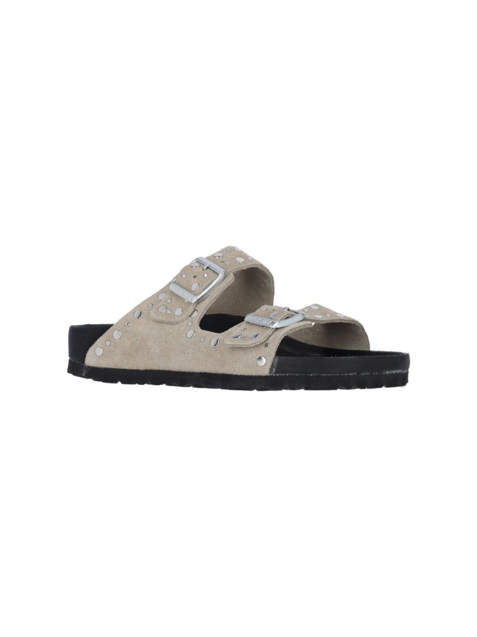 "Arizona Rivet" Studded Sandals – Taupe