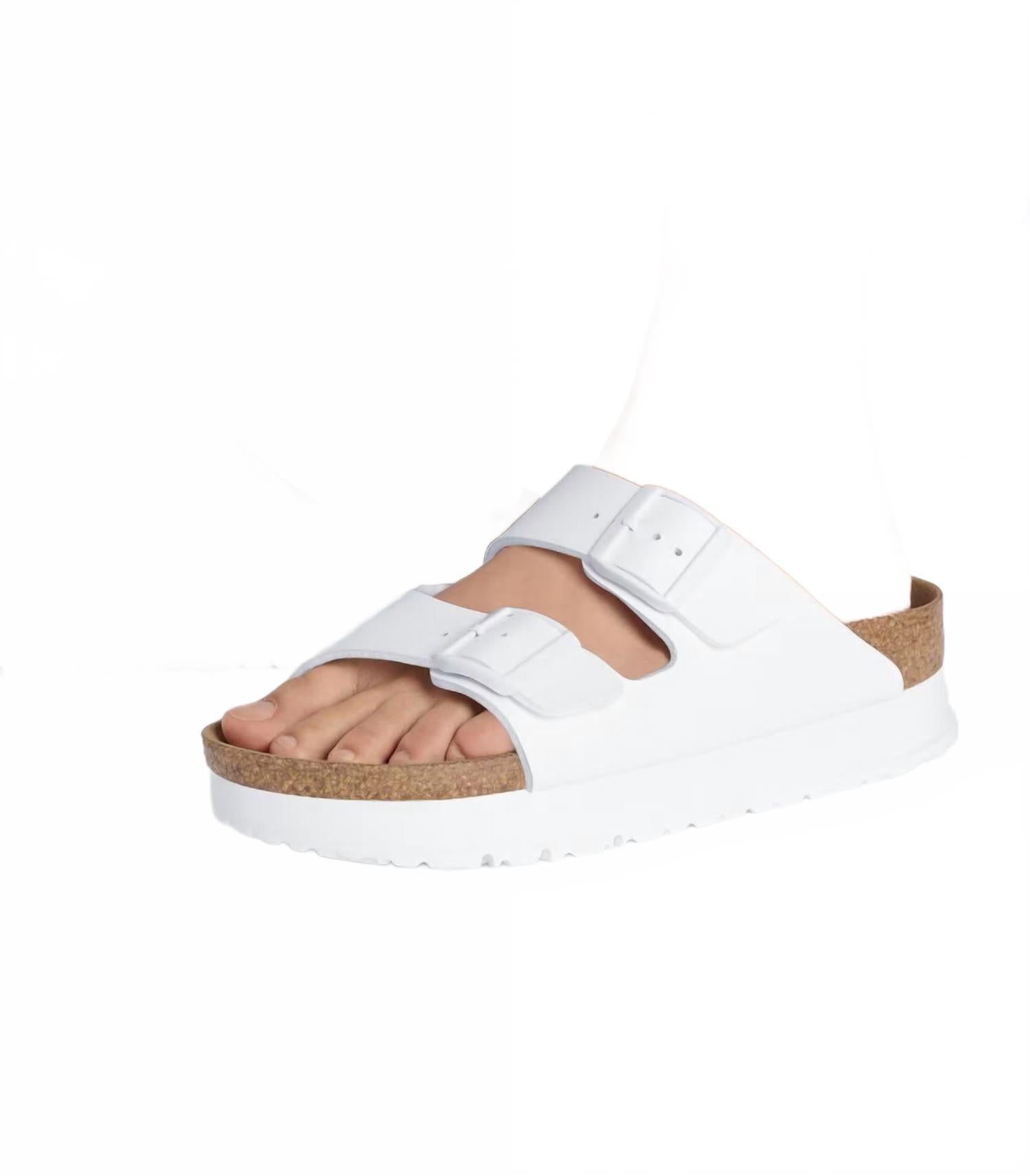 Women's Gizeh Platform Vegan Sandal In White