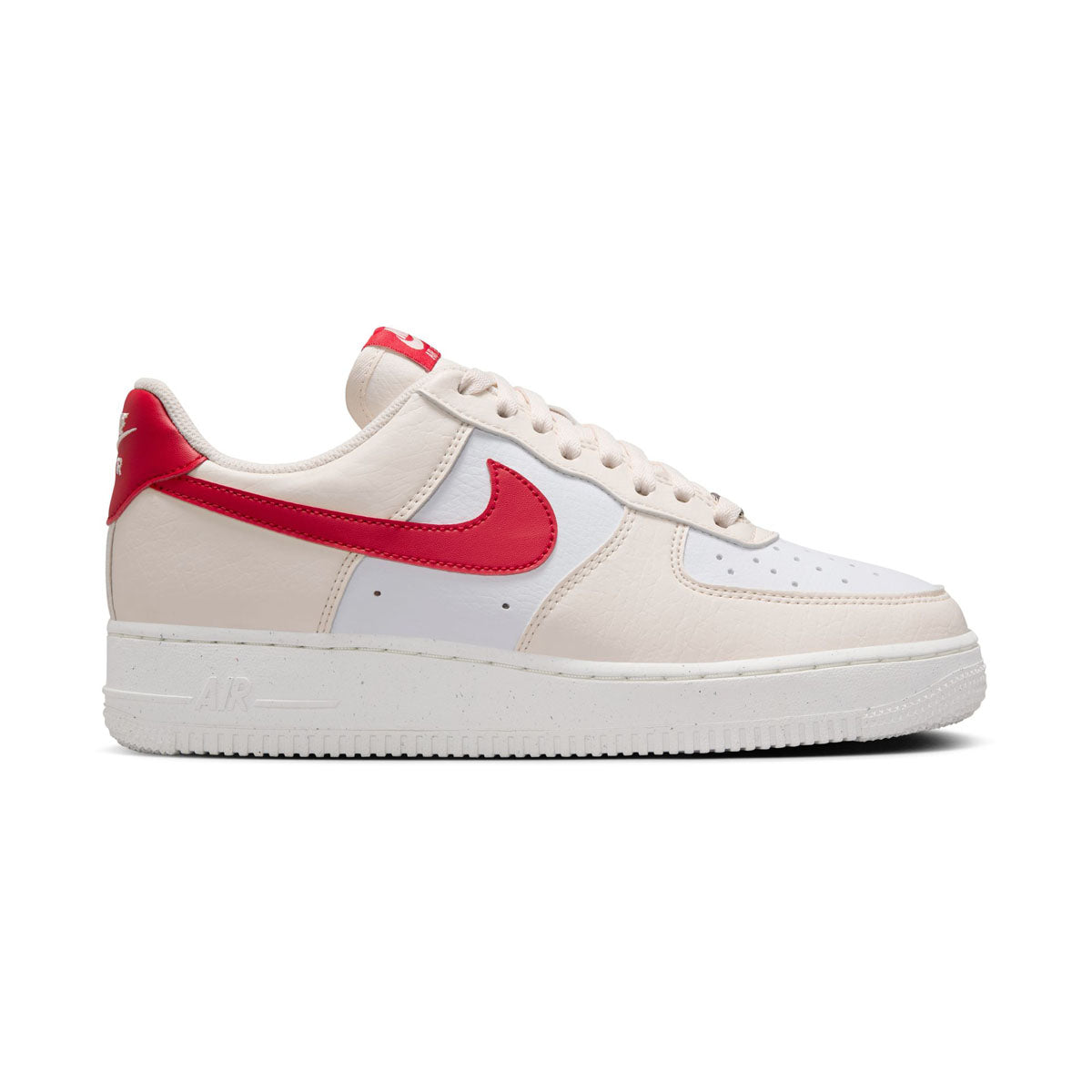 WOMENS NIKE AIR FORCE 1 07 NEXT NATURE-PALE IVORY/UNIVERSITY RED-DC9486-109
