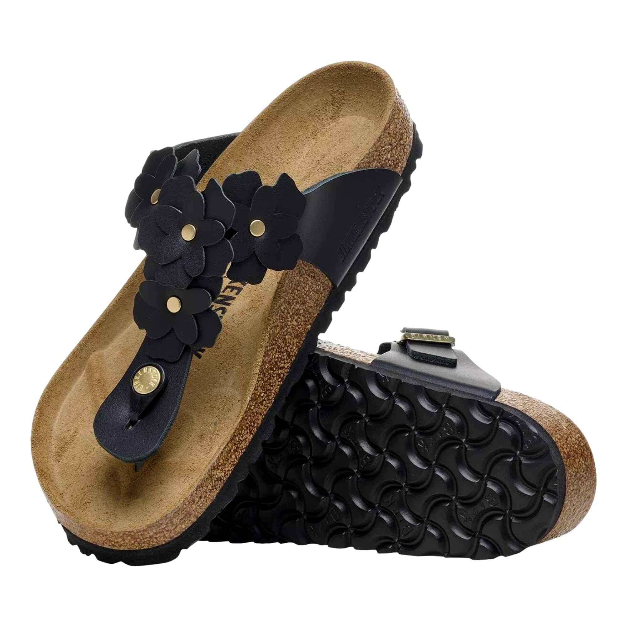 Birkenstock Gizeh Flowers Black  1026693 Women's