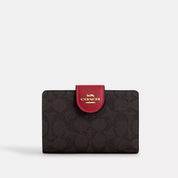 Coach Outlet Medium Corner Zip Wallet In Signature Canvas
