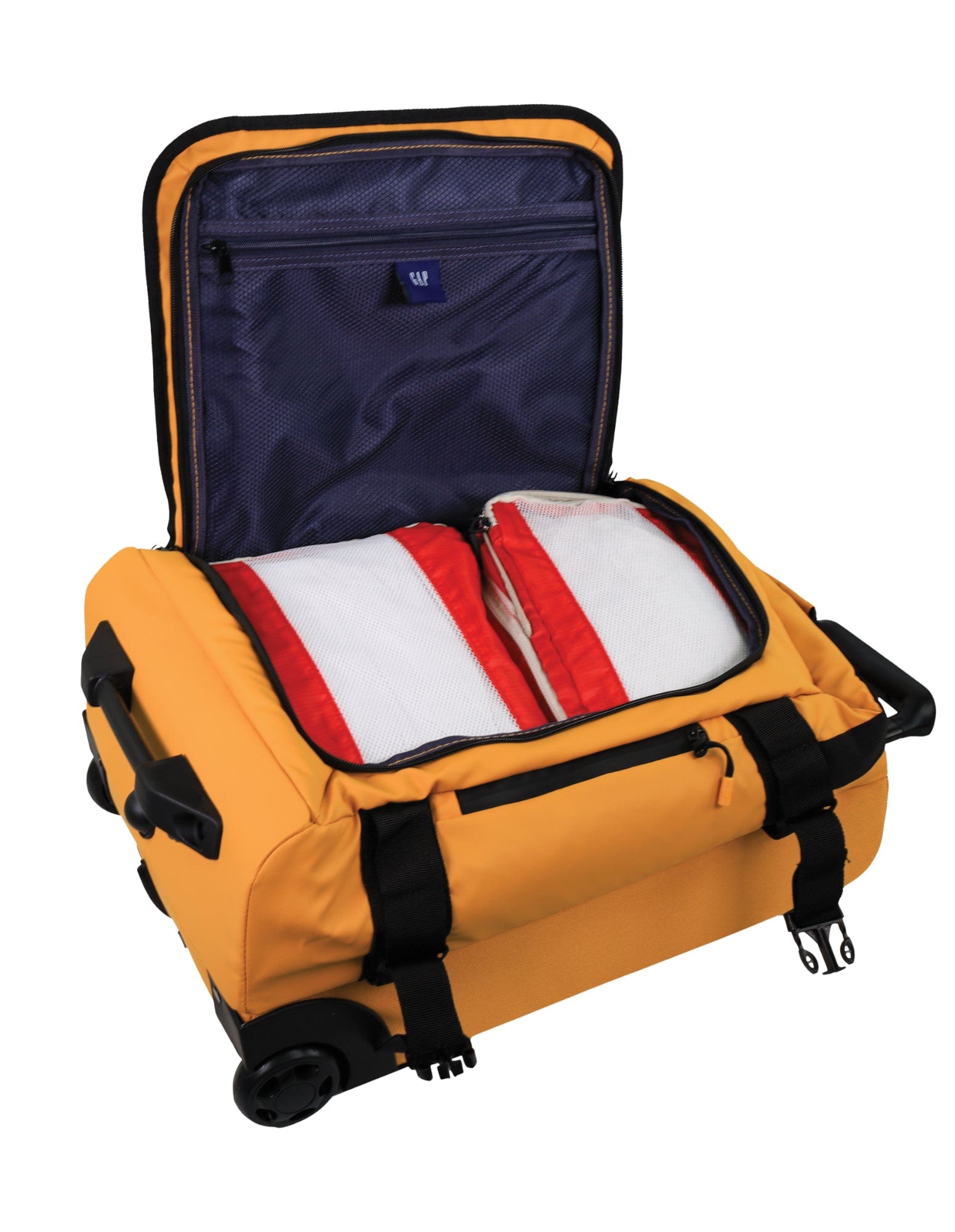 3pc GAP Soft-Shell Suitcase Lockable Travel Trolley Luggage Set 73cm Yellow