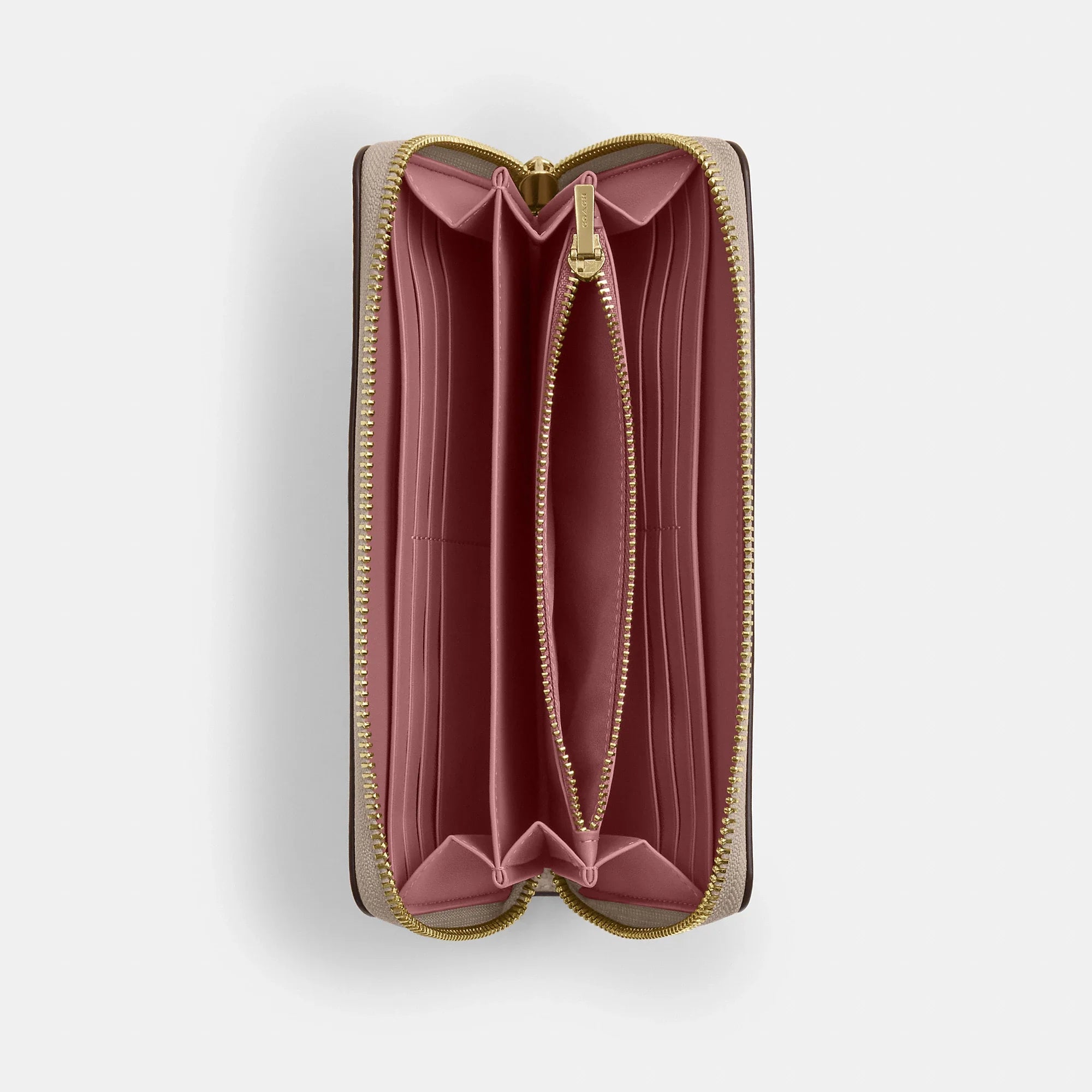 Coach Outlet Long Zip Around Wallet In Signature Canvas