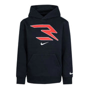 Boys Nike 3BRAND Icons Hoodie Black Graphic Print Fleece Pullover RED554