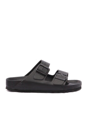 Black Arizona Natural Leather Slide Sandal