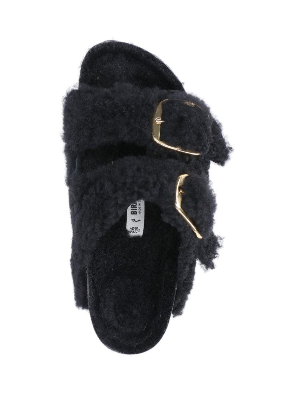 "Arizona Big Buckle Shearling" Sandals