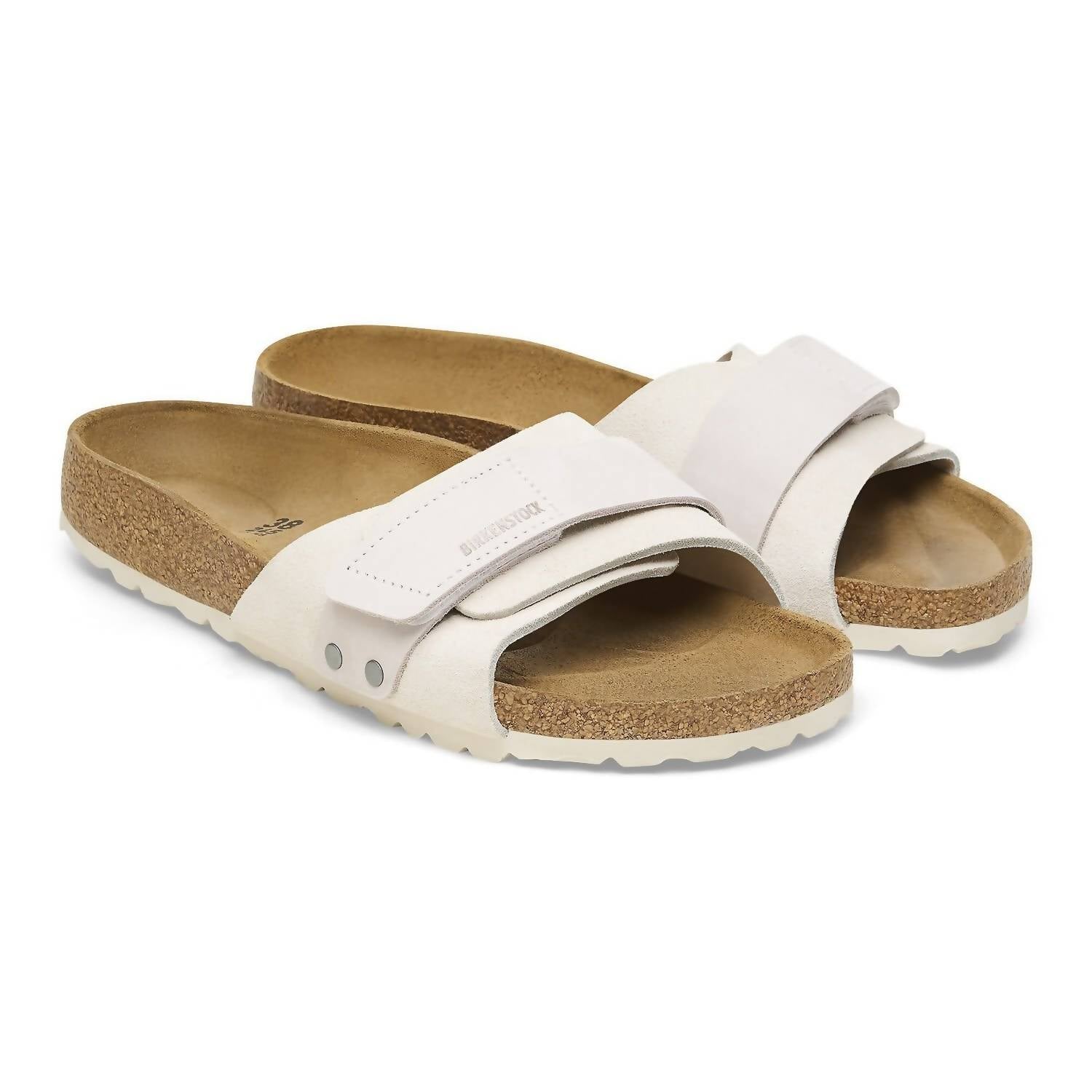 Unisex Oita Modern Suede Sandal In Antique White