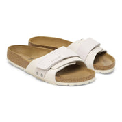 Unisex Oita Modern Suede Sandal In Antique White