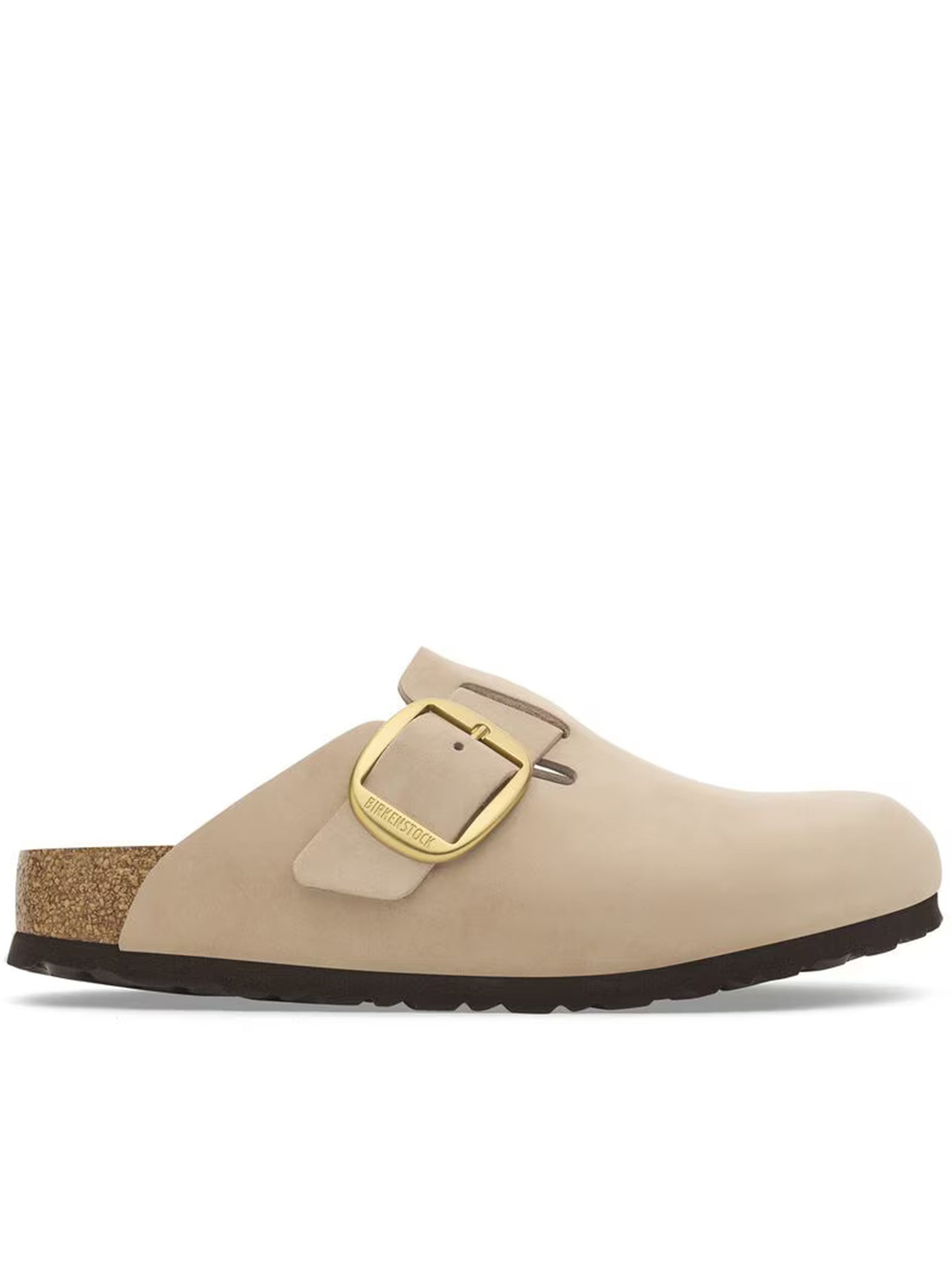 Boston Big Buckle Nubuck Leather Clogs