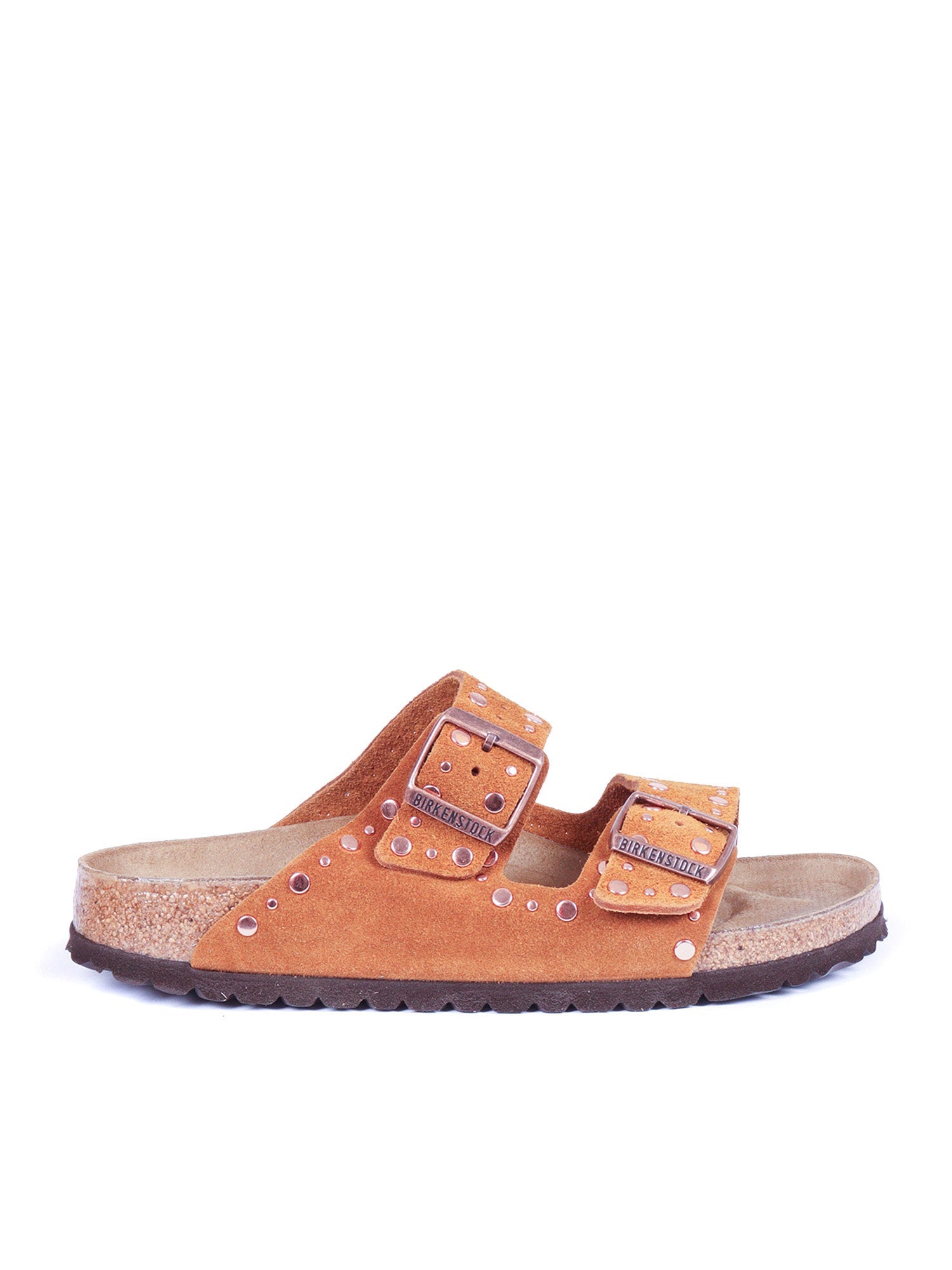 Mink Arizona Suede Leather Slide Sandal