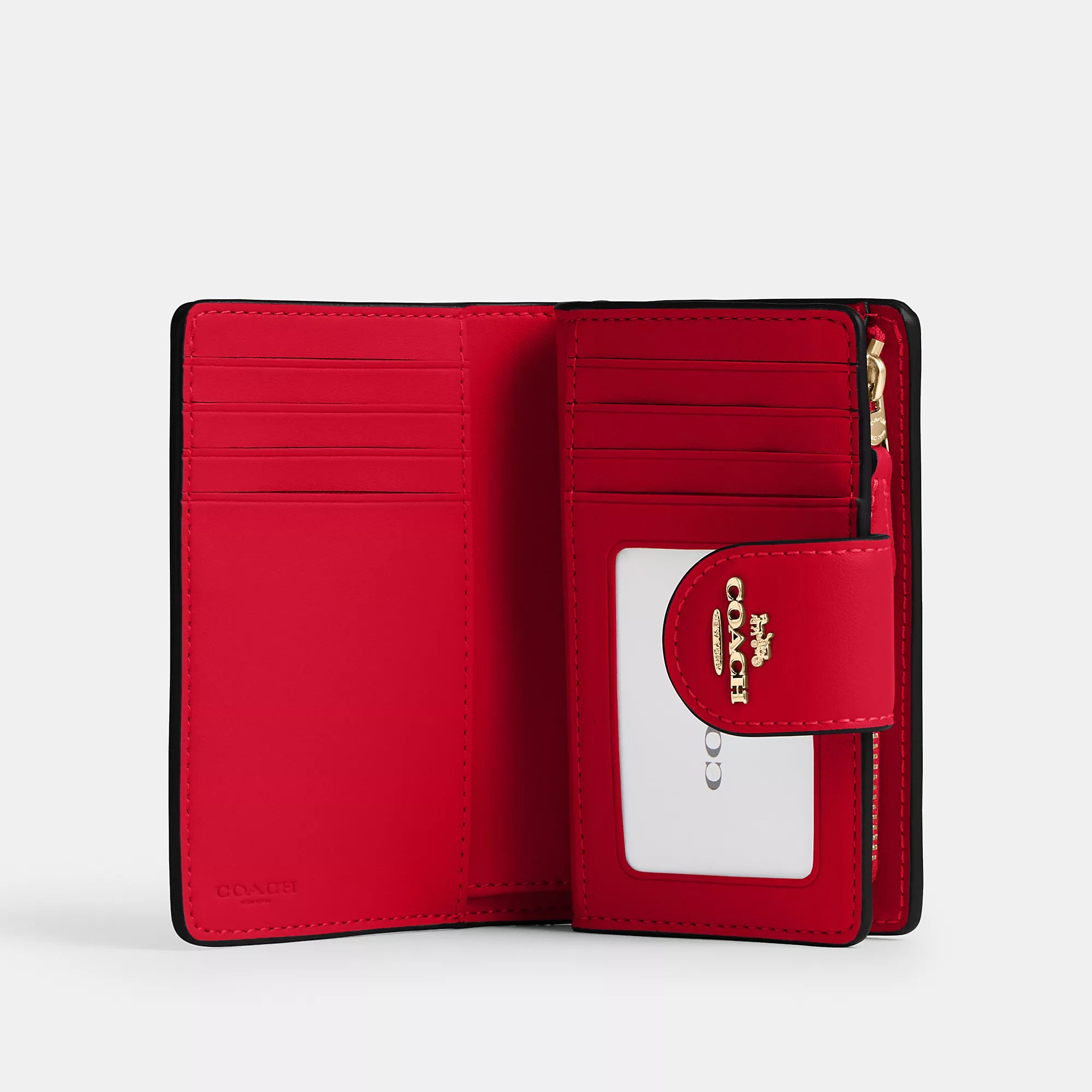 Coach Outlet Medium Corner Zip Wallet In Signature Canvas