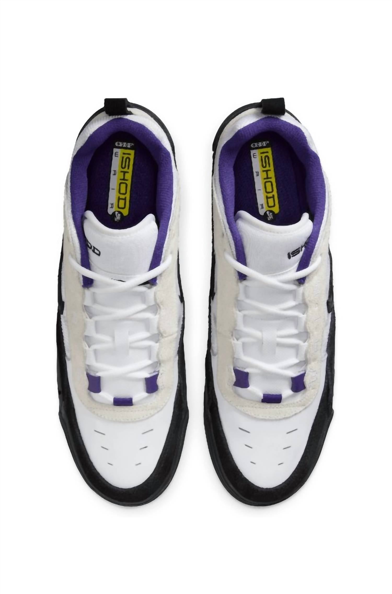 Men's Air Max Ishod Shoes In White/ Black/ Court Purple
