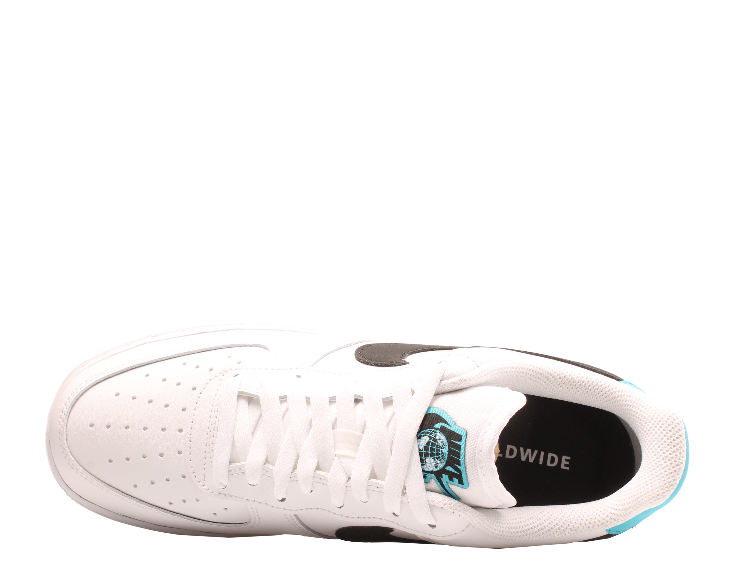 Men's Nike Air Force 1 '07 WW White/Black-Blue Fury Basketball Shoes CK7648-100