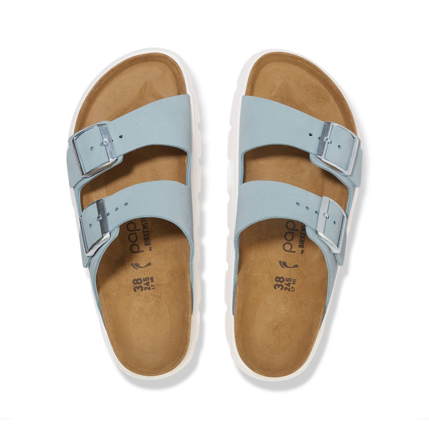 Women's Arizona Chunky Suede Sandal In Baby Blue