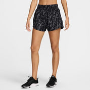 Women's Nike One Dri-Fit Shorts Black Printed Lined High-Waist Performance APP1438