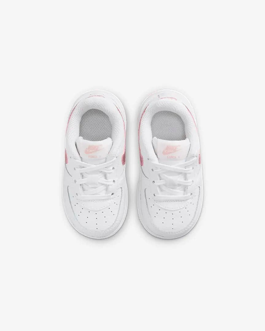 Toddler Nike Force 1 CZ1691-104 Sneakers Pink Glaze Leather Lifestyle Shoes