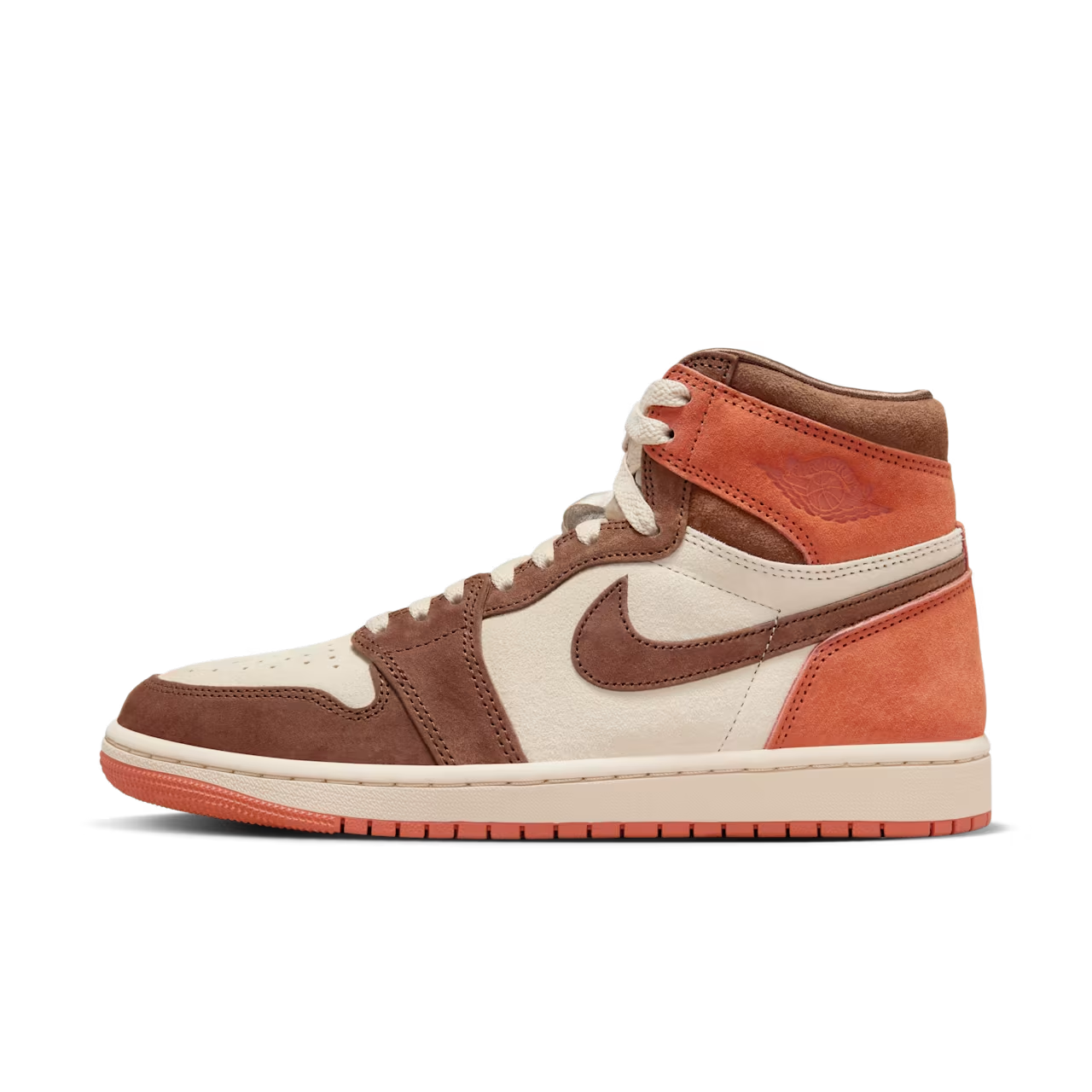 Women's Nike Air Jordan 1 High FQ2941-200 6.5 Brown Nubuck Leather Shoes GBNC301
