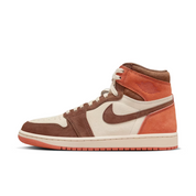 Women's Nike Air Jordan 1 High FQ2941-200 6.5 Brown Nubuck Leather Shoes GBNC301
