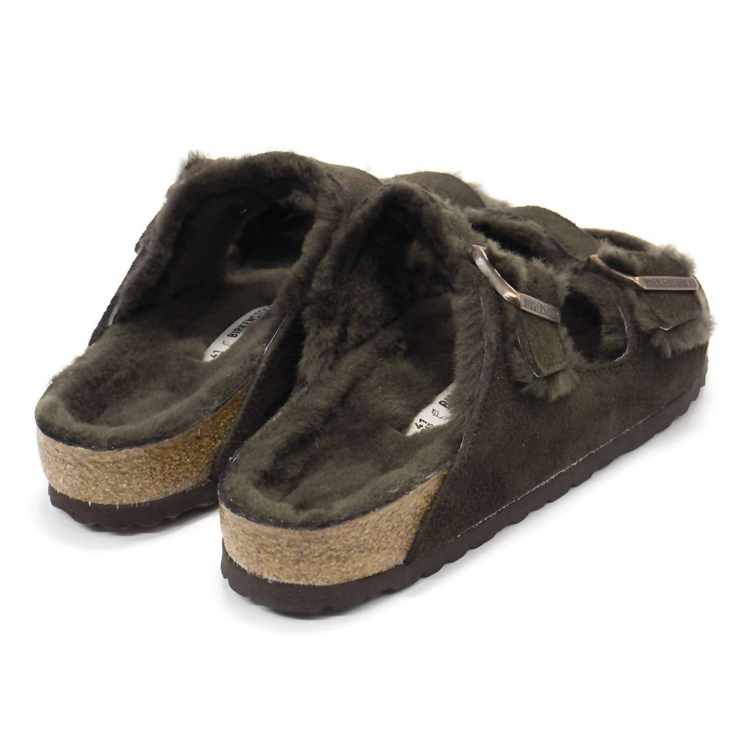 Men's Arizona Shearling Sandals In Mocha