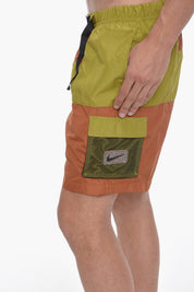 SWIM Cargo Boxer Swim Shorts Color Block