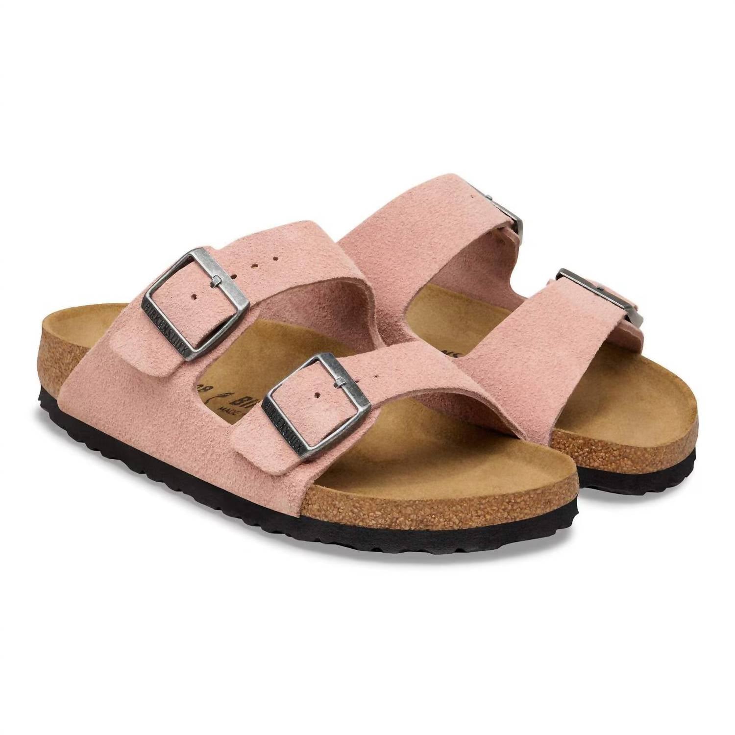 Women's Arizona Suede Leather Sandal In Pink Clay