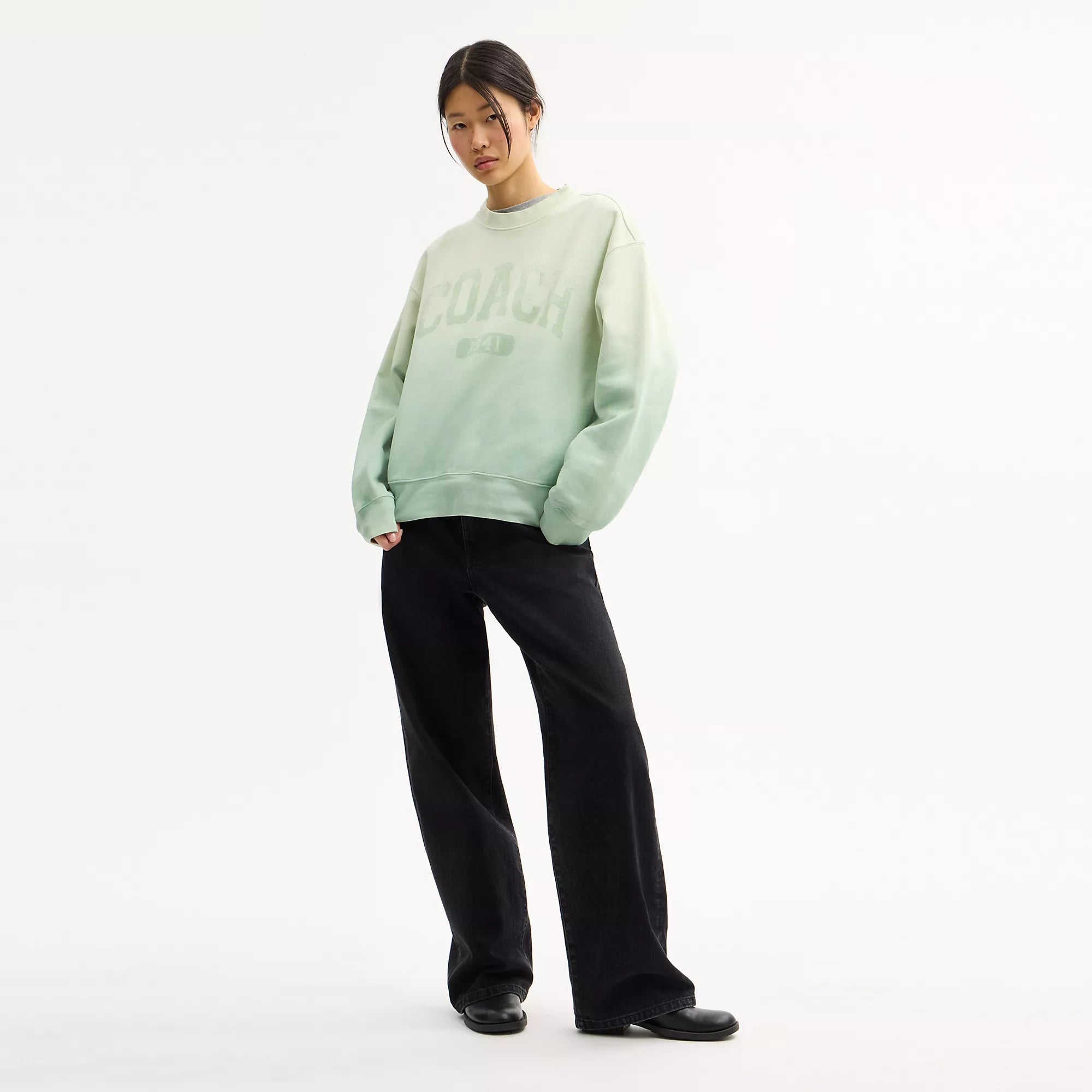 Coach Outlet Ombre Sporty Crewneck Sweatshirt In Organic Cotton