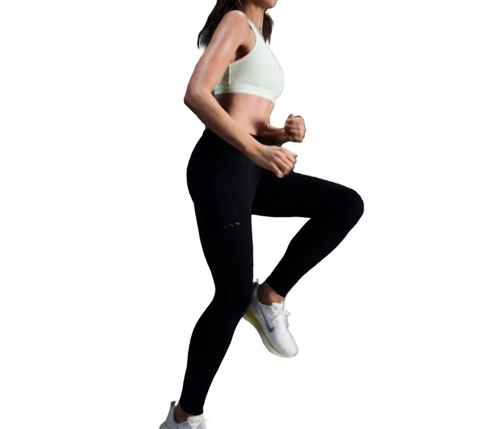 Dri-Fit Swift High Rise 7/8 Tight Leggings In Black/black/reflective Silver