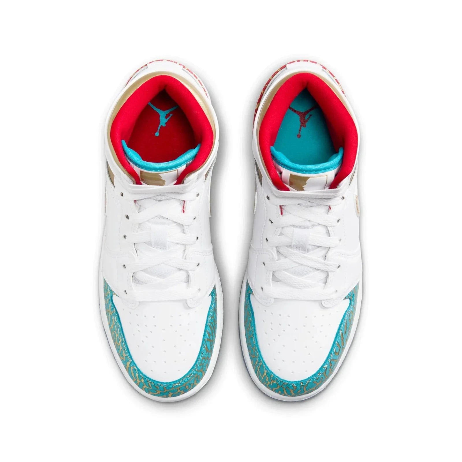 Youth Nike Air Jordan Mid NC to Chicago FB2212- Sneaker White Shoes HTAT1