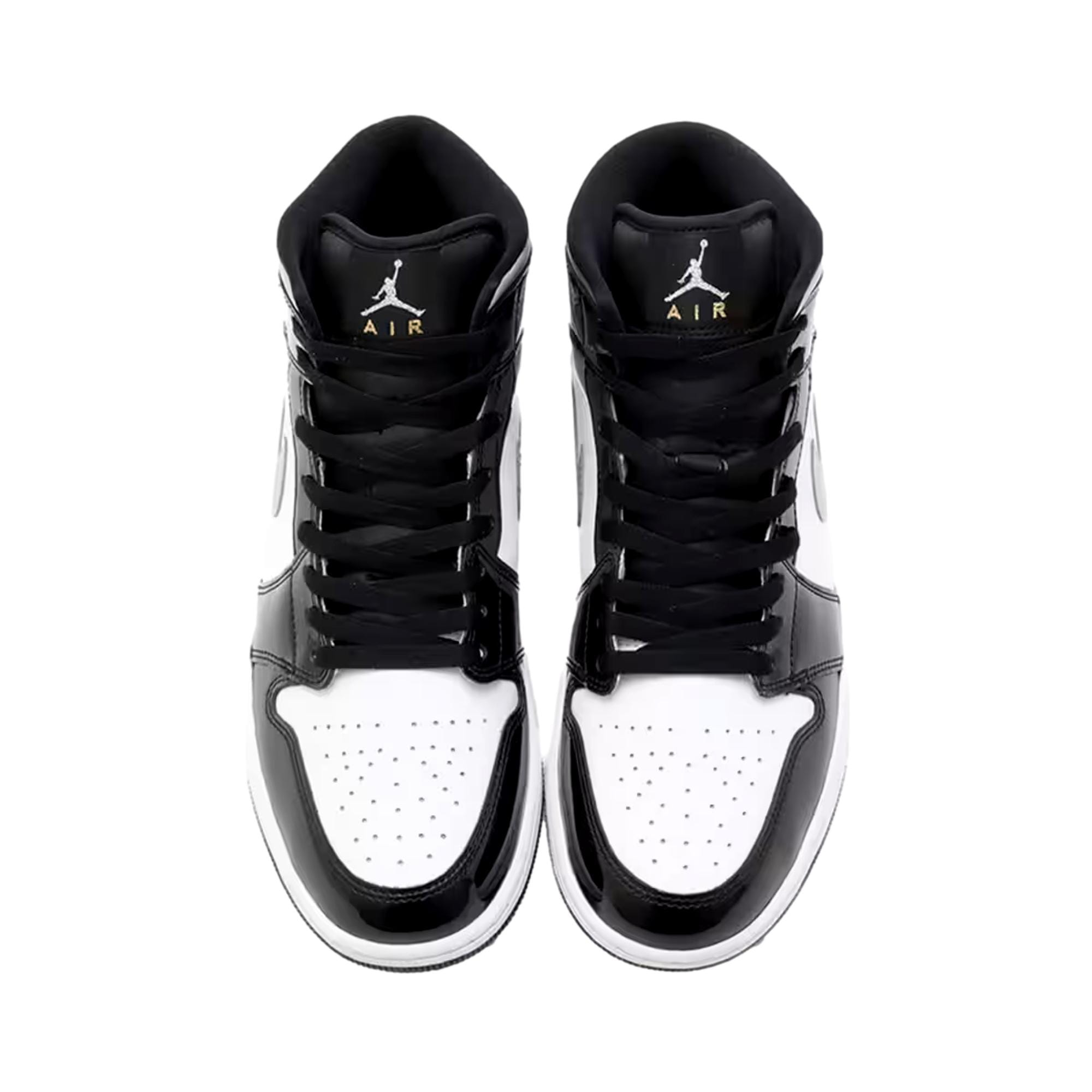 Men's Nike Air Jordan 1 Mid SE Black / Metallic Silver - White HV0789-010