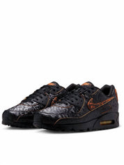 Men's Air Max 90 Lava Shoes In Black/black Magma Orange Laser Orange