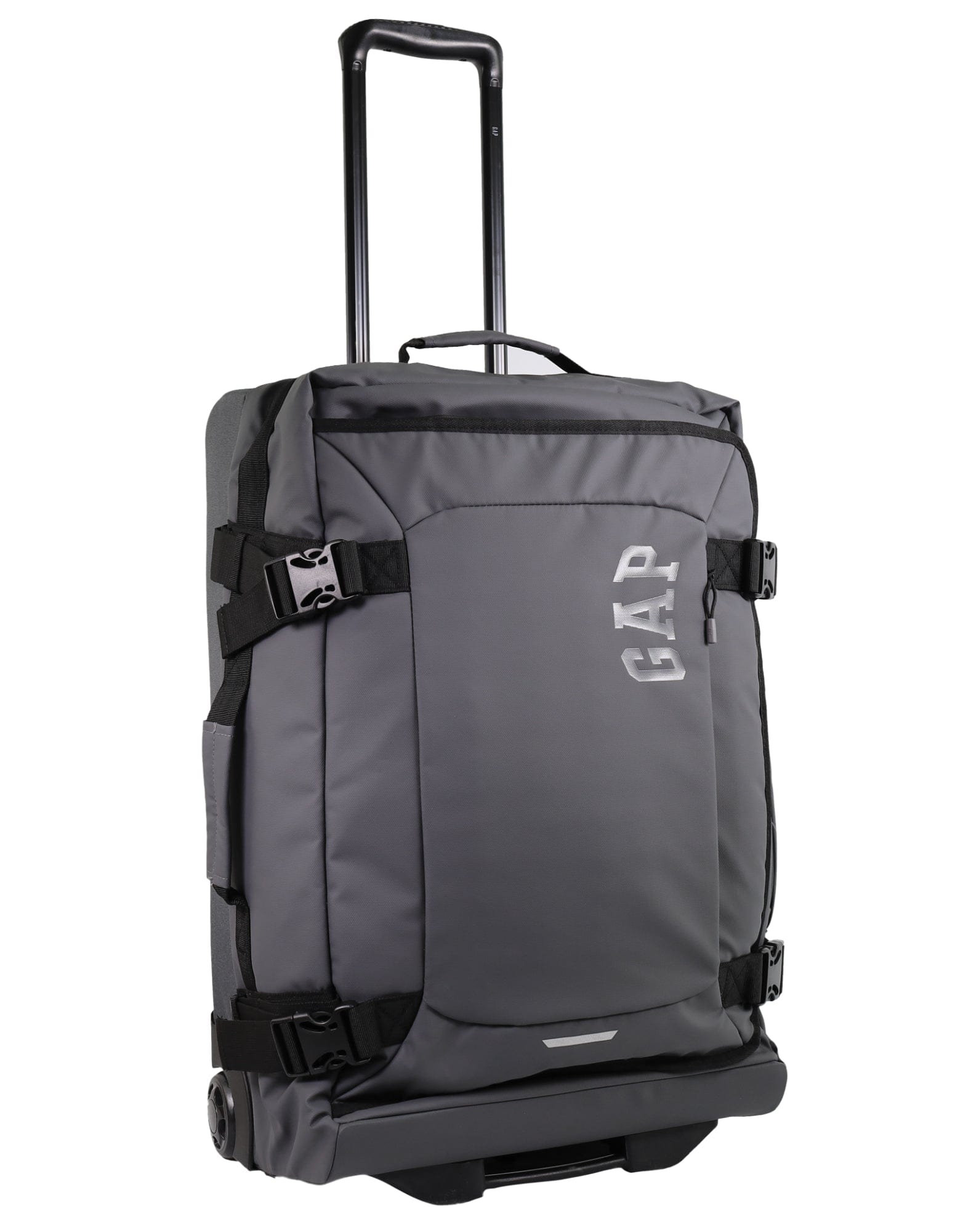 3pc GAP Soft-Shell Suitcase Lockable Travel Trolley Luggage Set 73cm Charcoal
