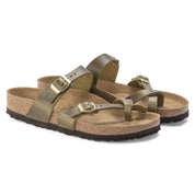 Women's Mayari Oiled Leather Sandals In Olive