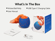 Cheerble Wicked Ball Rolly - Interactive Smart Dog Toy - Royal Blue