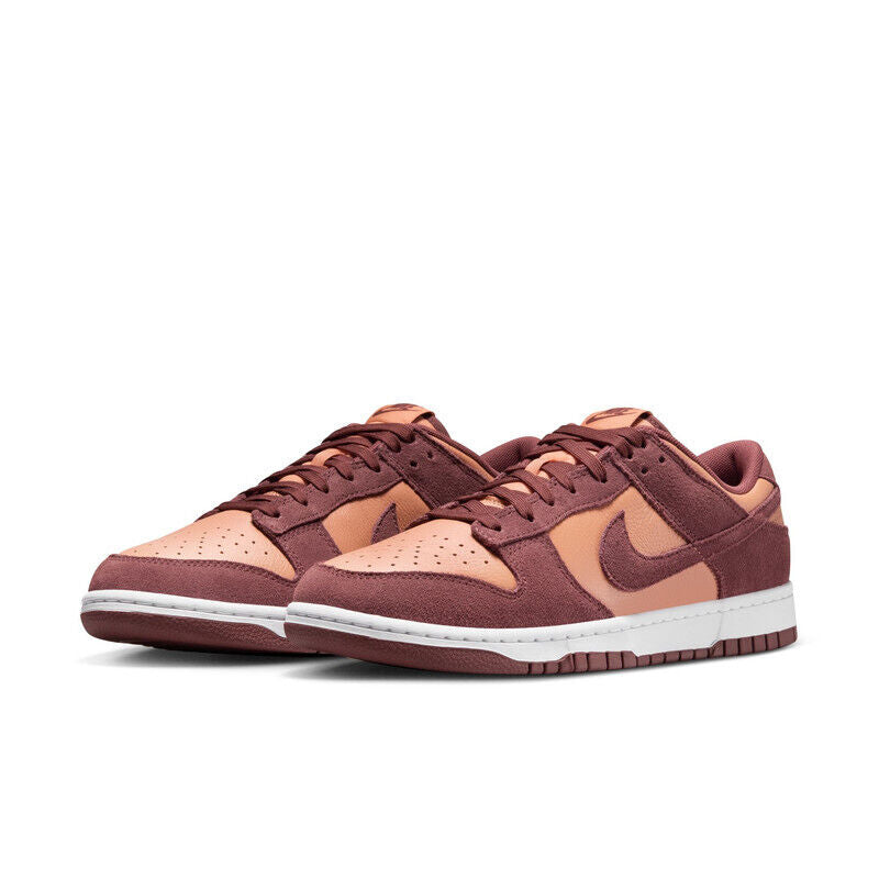 MENS NIKE DUNK LOW RETRO SE LEATHER/SUEDE AMBER BROWN/DARK PONY_FQ8249-200