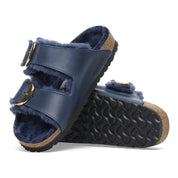 Women's Arizona Big Buckle Shearling Sandal In Midnight Blue