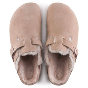 Women's Boston Fur Shearling Clog In Light Rose