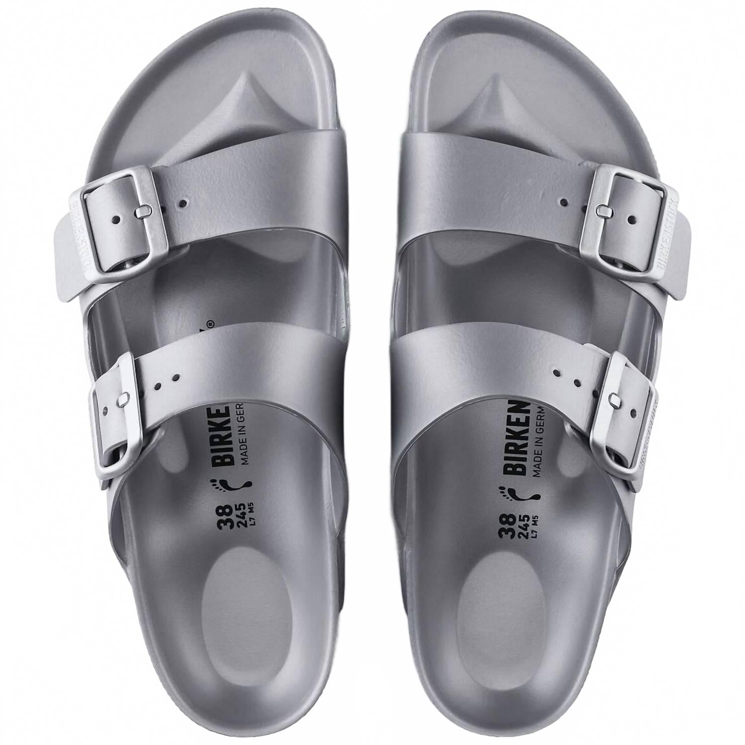 Women's Arizona Essentials Smaller Buckle Eva Slip-Ons In Silver