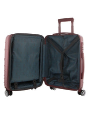 2pc Pierre Cardin Large Hard-Shell Suitcase & Cabin Set Luggage Tag Rose