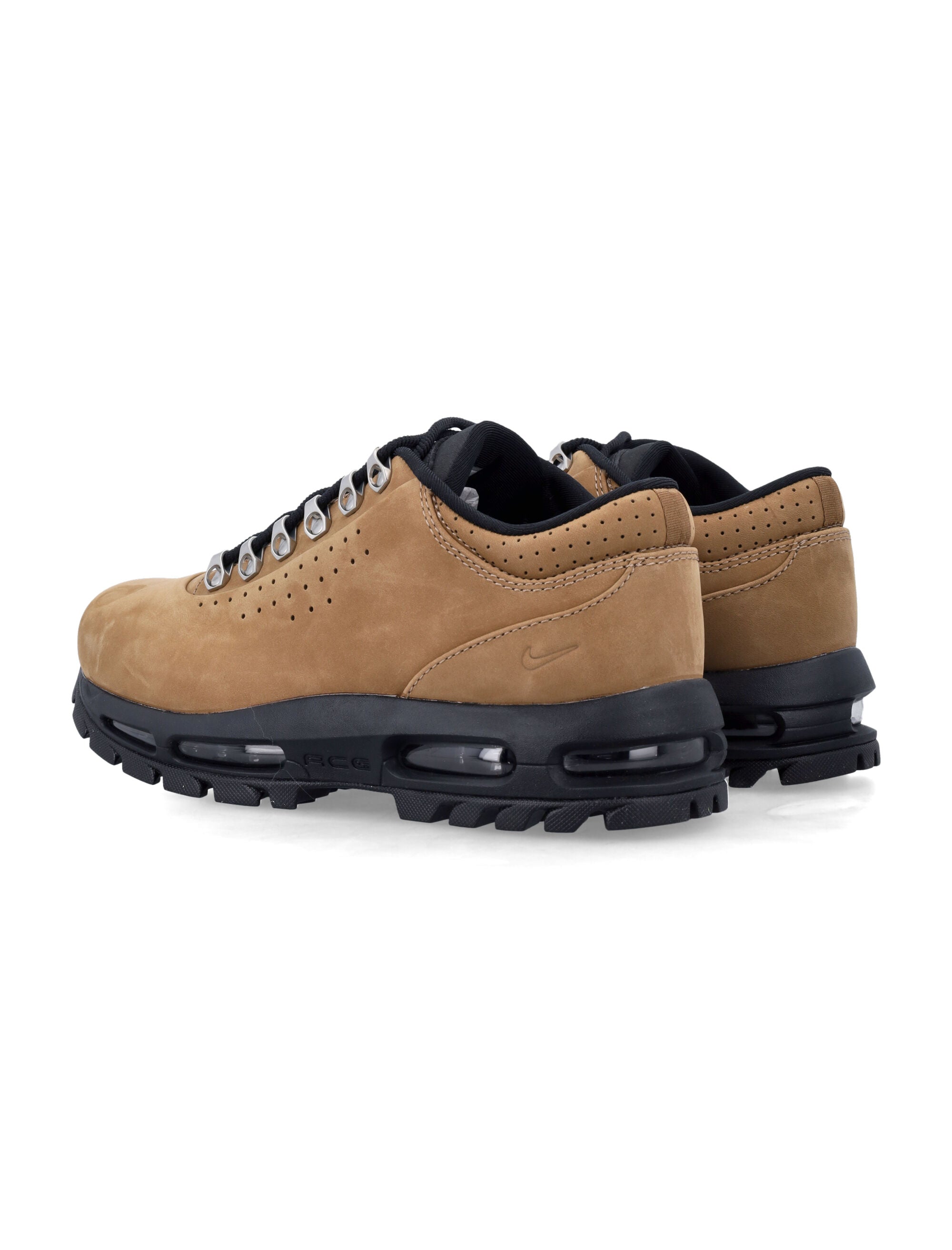Outdoor-Inspired Nubuck Leather Sneakers With Air Max Cushioning