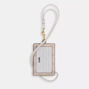 Coach Outlet Id Lanyard In Signaure Canvas