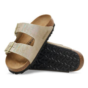Women's Arizona Narrow Sandal In Taupe Suede Shimmering